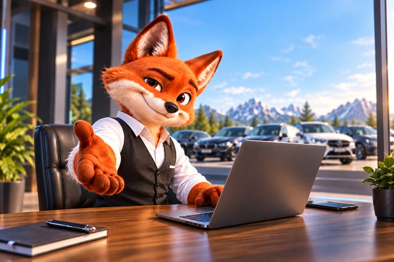 Le renard vous accueille à son bureau