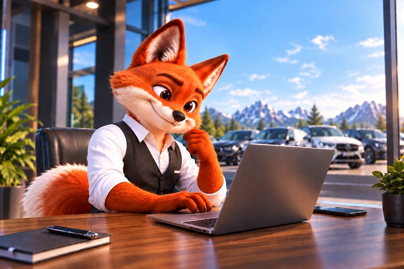 Le renard réfléchit tranquillement